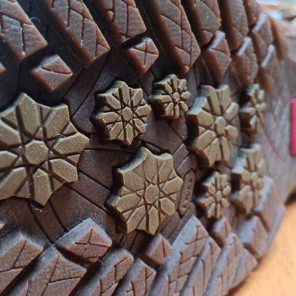 The North Face Purna Luxe Winter Boots Pebbled Leather Mid Calf Lace Up Brown Wo - Picture 5 of 12